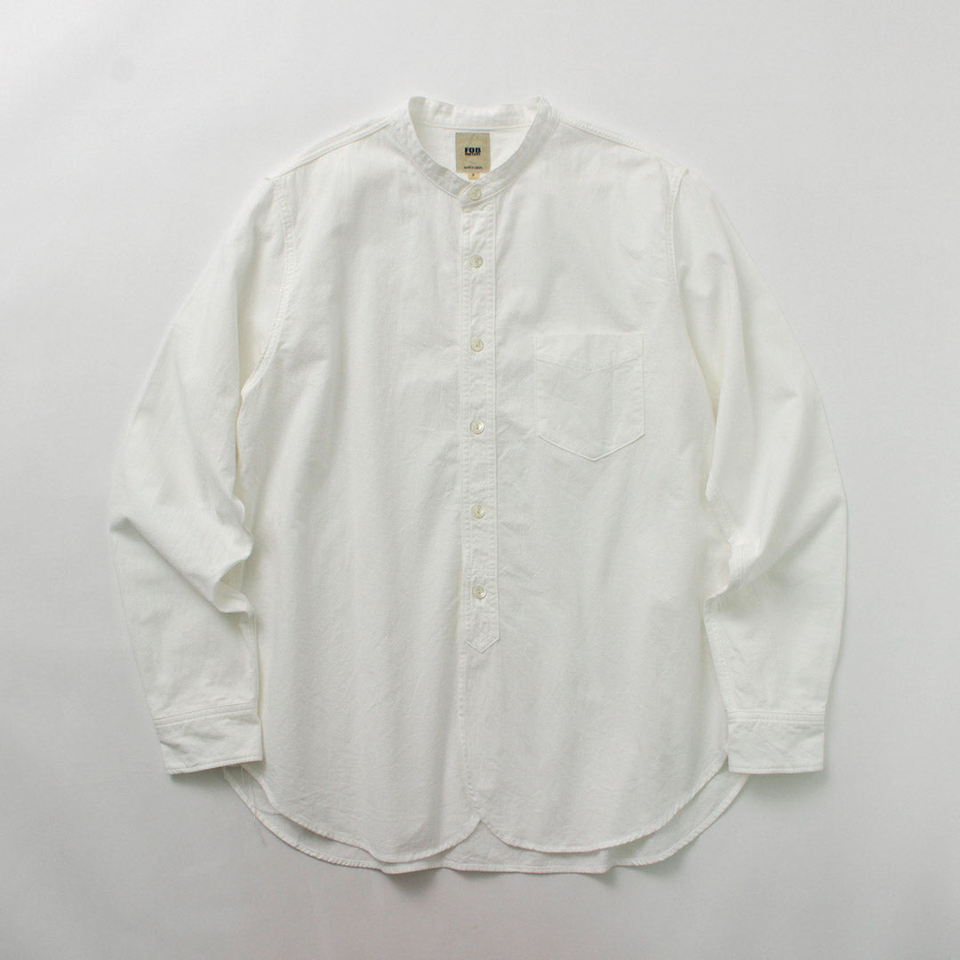 FOB FACTORY / F3429 長袖立領牛襯衫