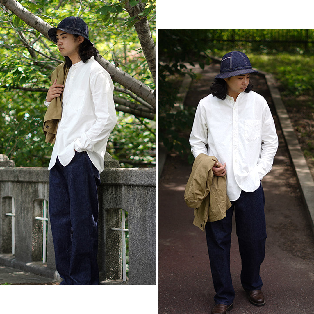 FOB FACTORY / F3429 長袖立領牛襯衫
