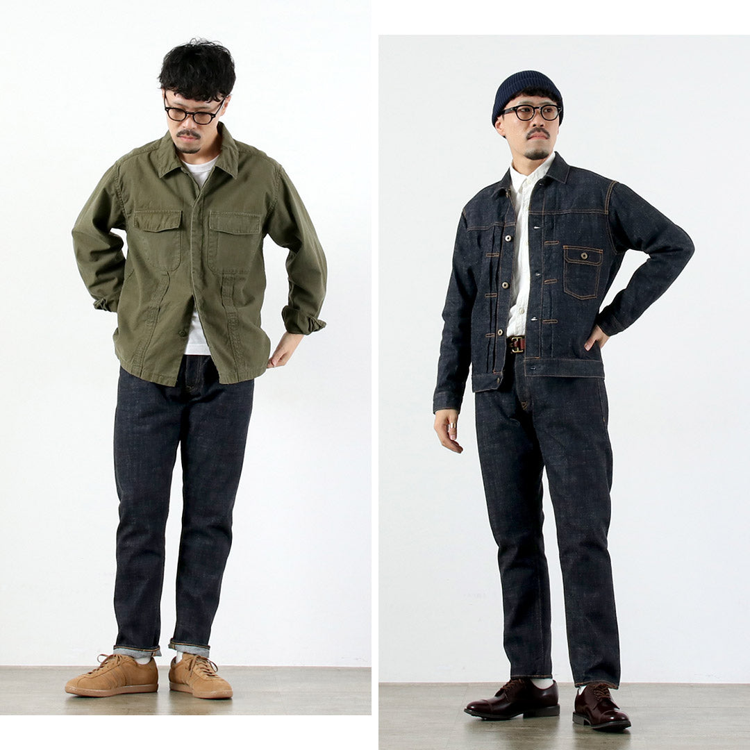 日本藍色牛仔褲 / Monster Denim 半寬錐形 5 條褲 16.5 盎司科特迪瓦棉