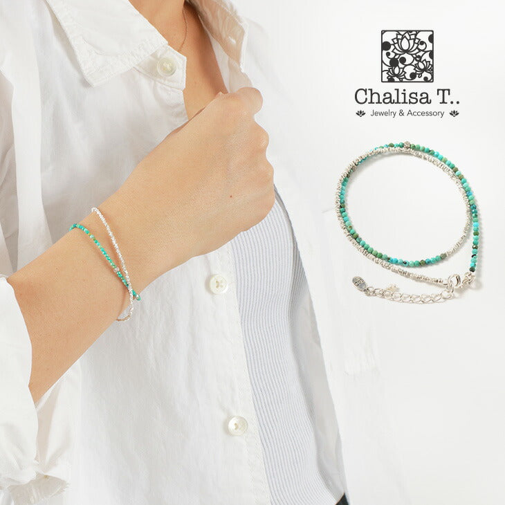 Chalisa T .. / Turquoise W 랩 브레이슬릿 Karen Silver