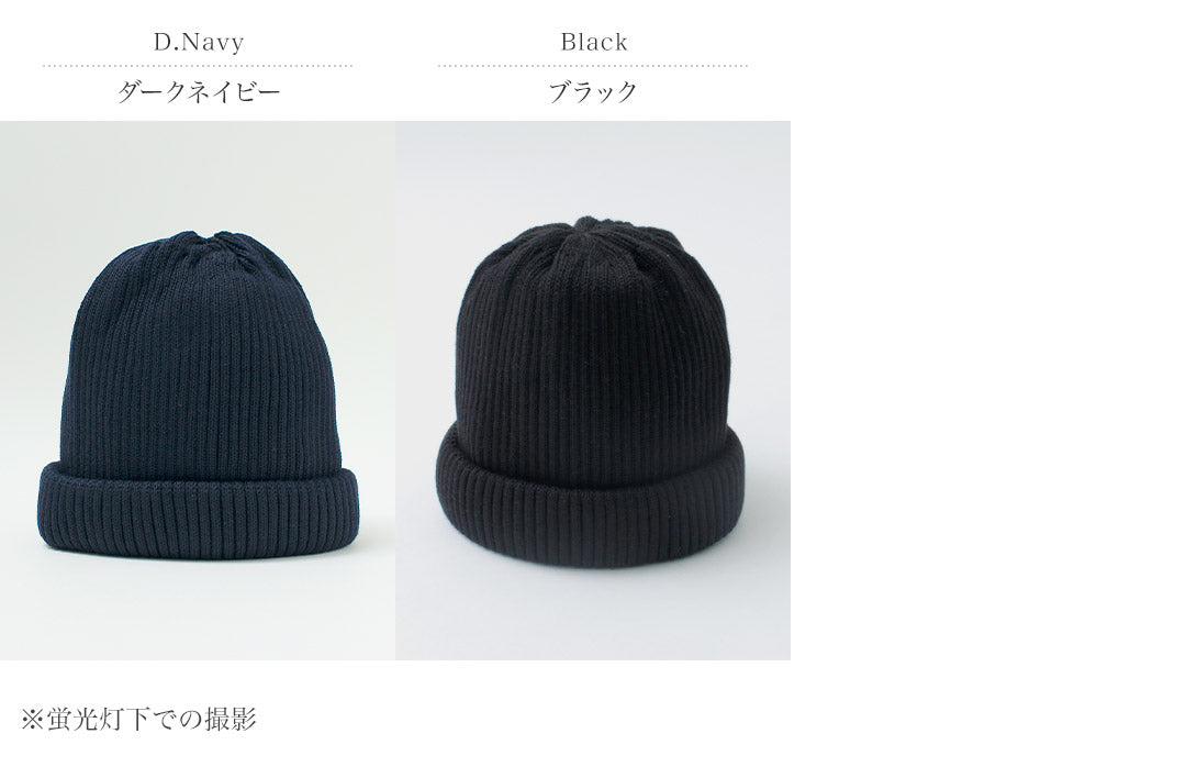 ROTOTO / 棉质卷起毛线帽
