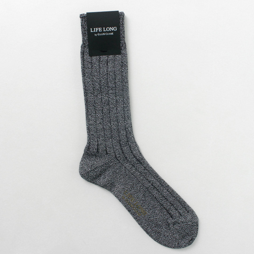 GLEN CLYDE 的 LIFE LONG / TS-1 棉质和 Cordura 罗纹袜子