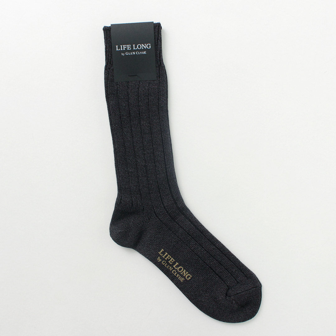 GLEN CLYDE 的 LIFE LONG / TS-1 棉质和 Cordura 罗纹袜子