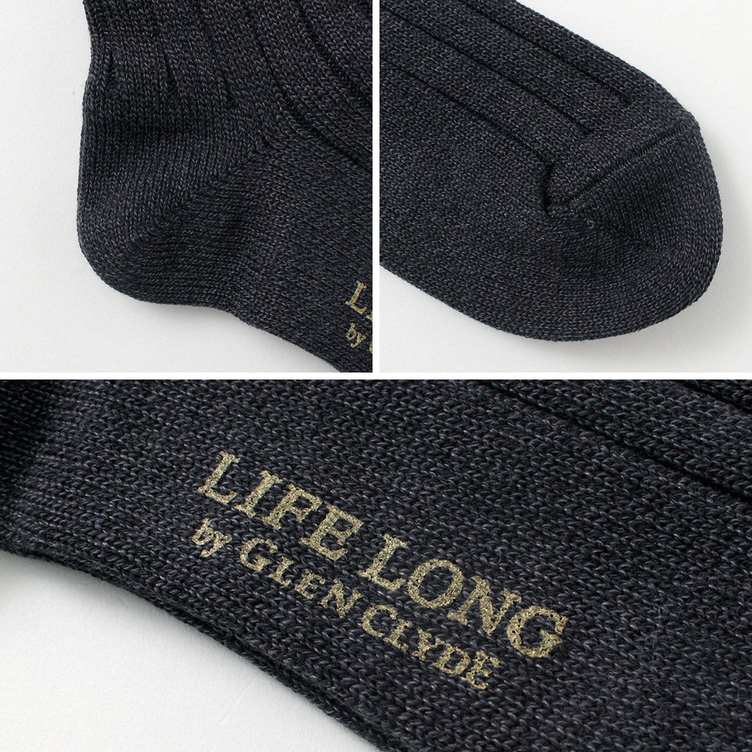 GLEN CLYDE 的 LIFE LONG / TS-1 棉质和 Cordura 罗纹袜子