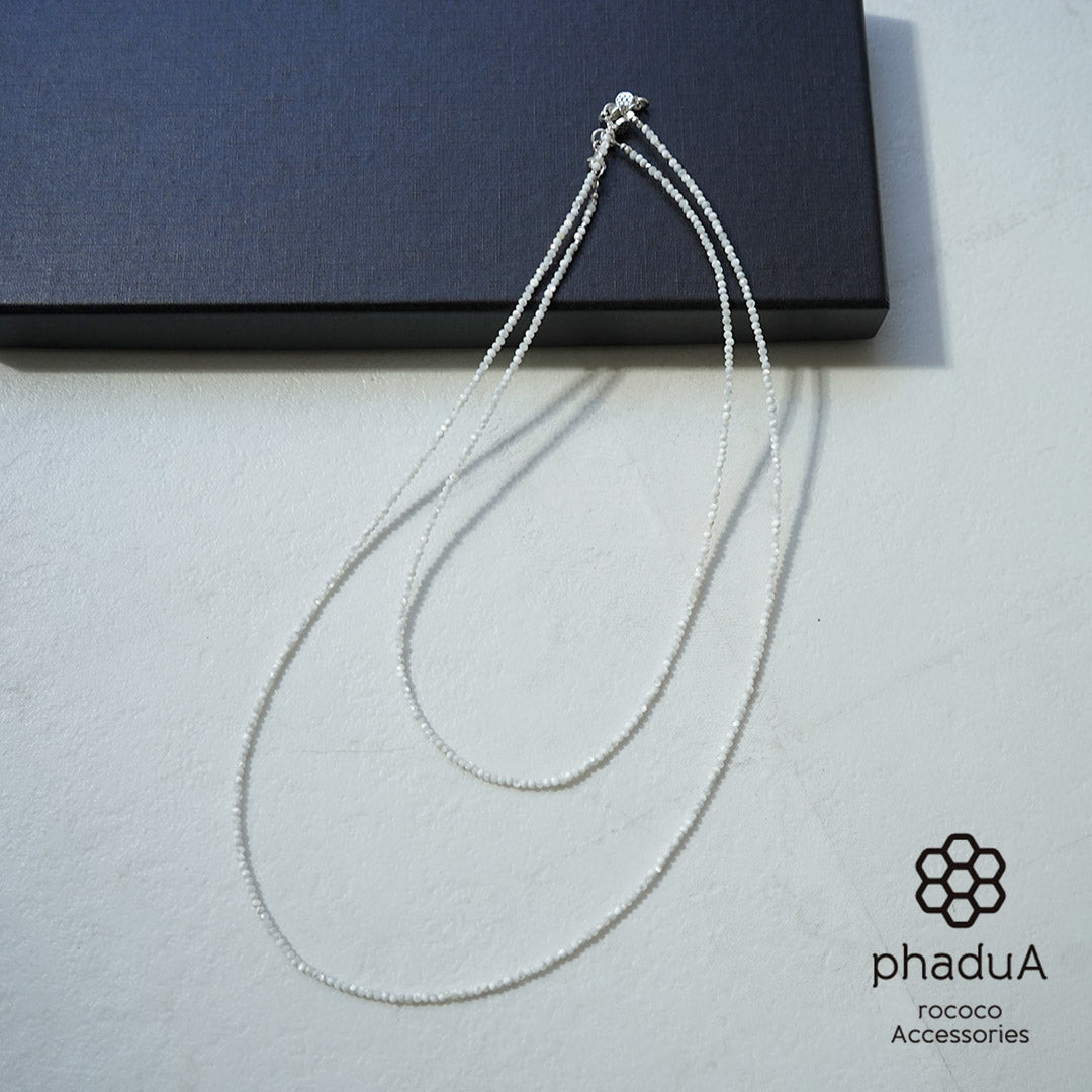phaduA / Mother of Shell 2mm Cut Beads Necklace