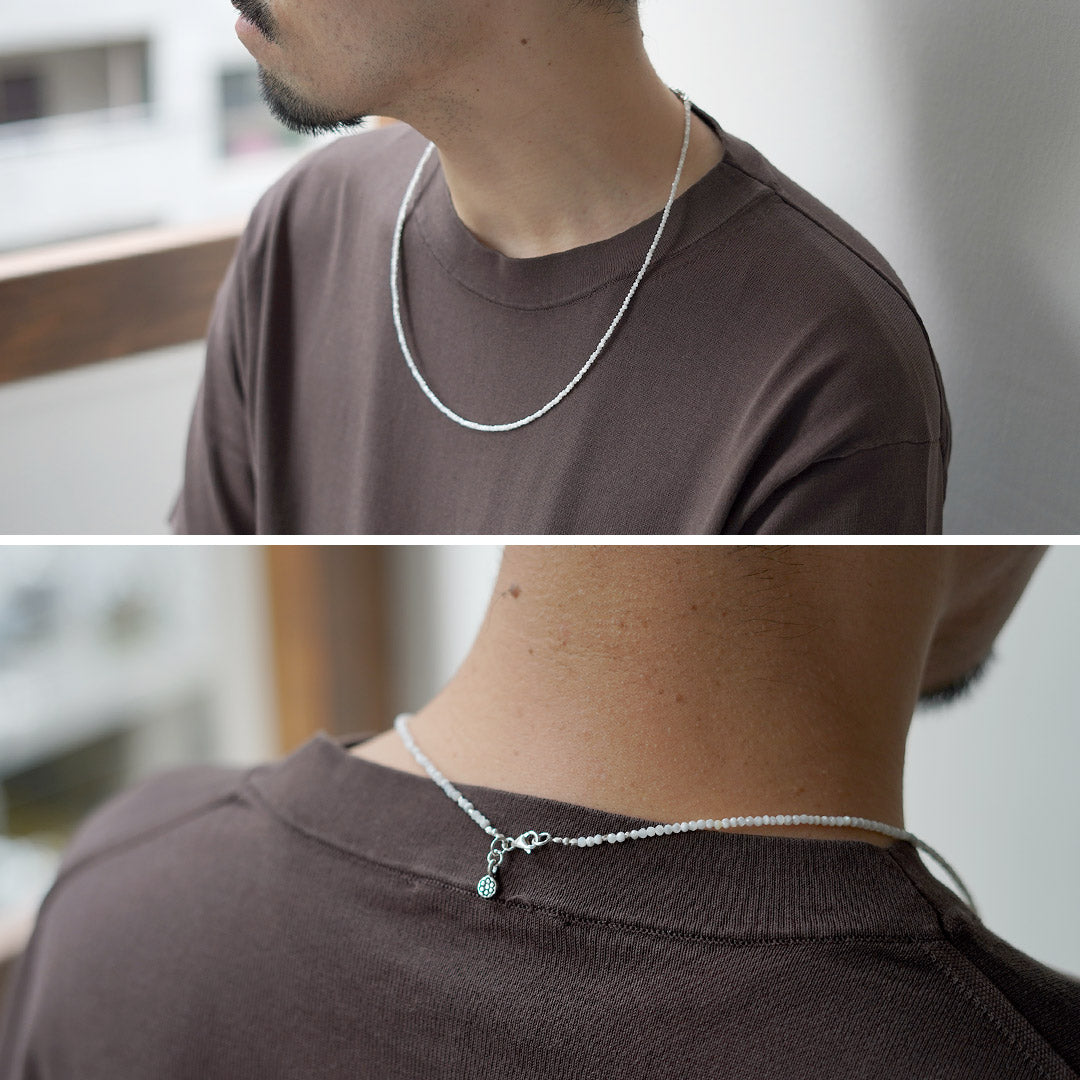phaduA / Mother of Shell 2mm Cut Beads Necklace