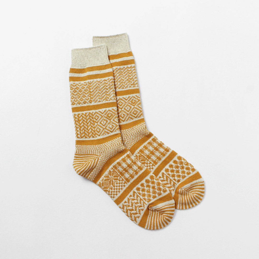 ROTOTO / Multi-Jacquard Crew Socks