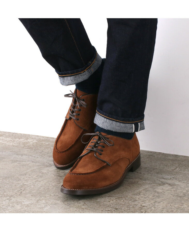 WHEELROBE / 15078S Heavy Stitching Moc Toe Suede Shoes