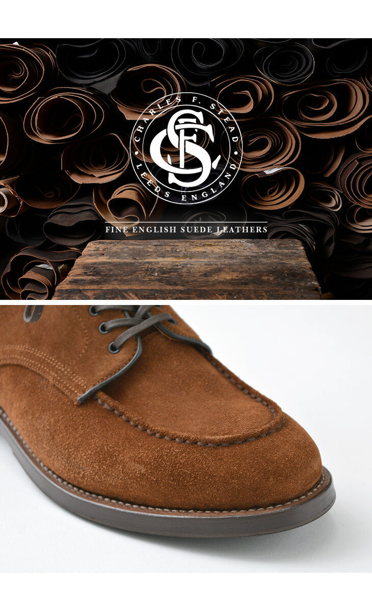 WHEELROBE / 15078S Heavy Stitching Moc Toe Suede Shoes