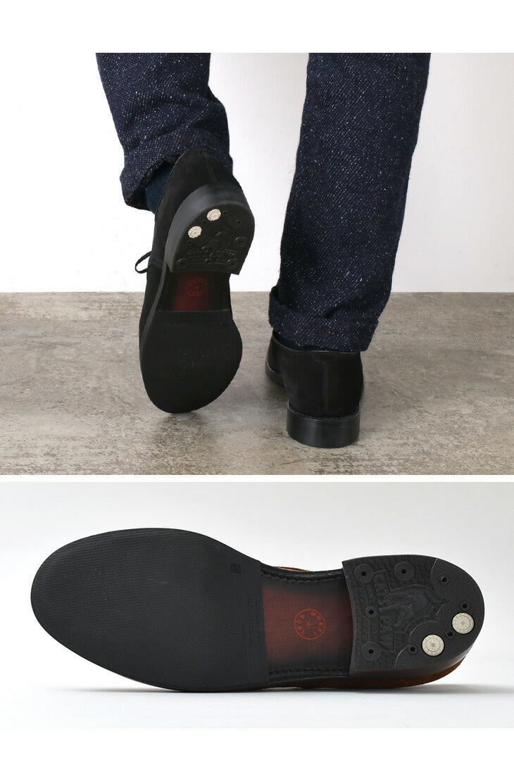WHEELROBE / 15078S Heavy Stitching Moc Toe Suede Shoes