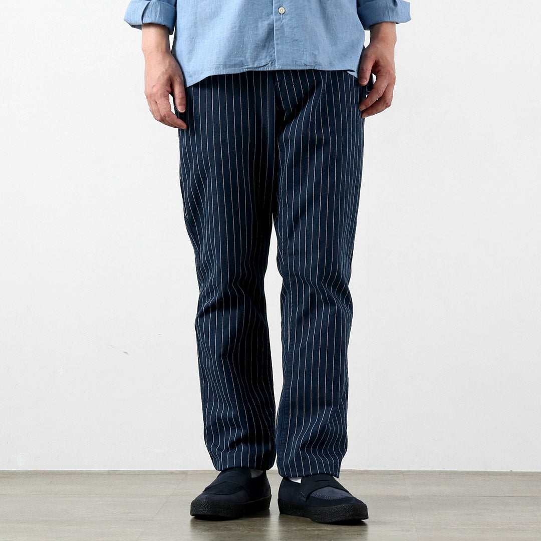 Blue refabric / Pinhead Stripe Wide Tapered Vintage Chino Trousers