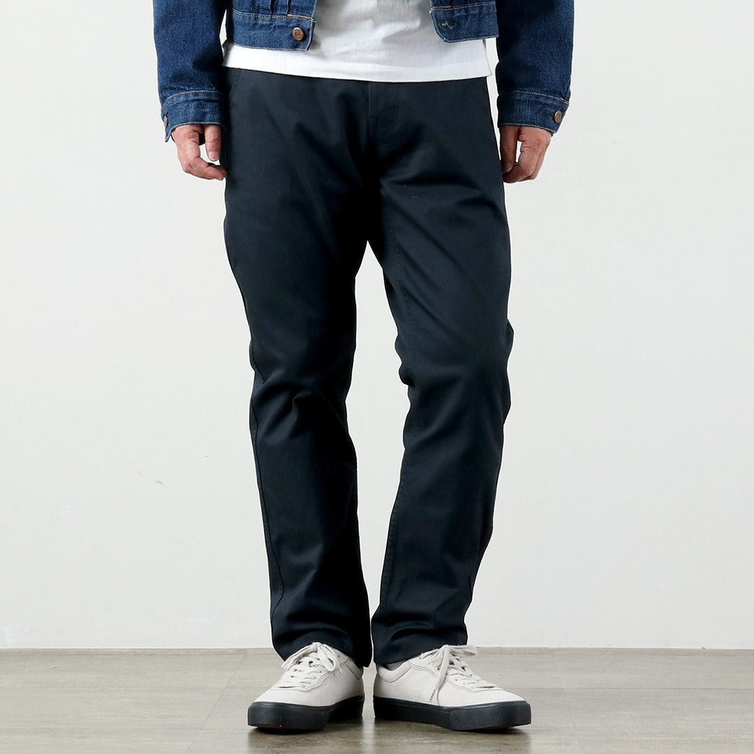 Blue refabric / 40/3 High-Count Twill Wide Tapered Vintage Chinos