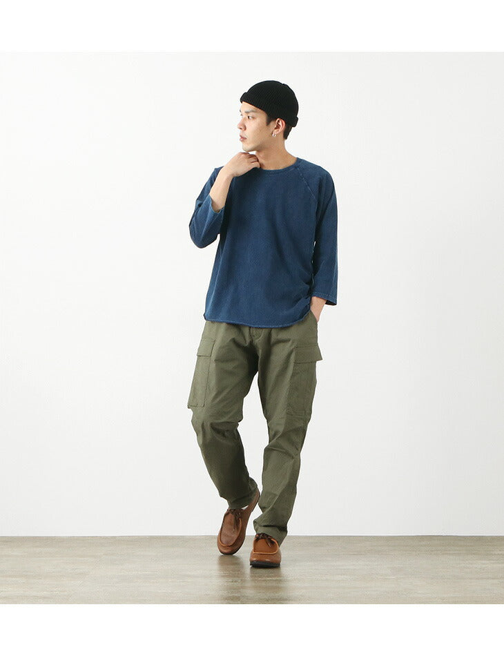 GOOD ON / Indigo Baseball Raglan T-Shirt
