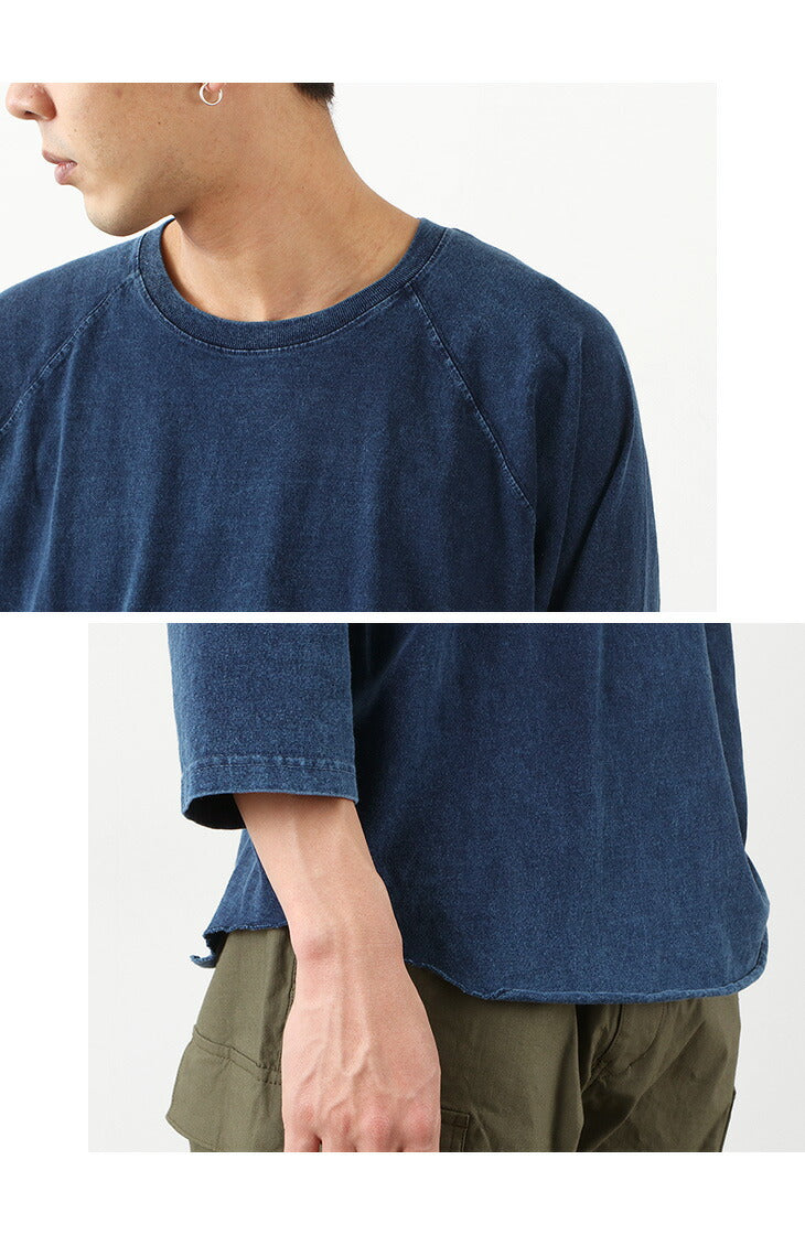 GOOD ON / Indigo Baseball Raglan T-Shirt
