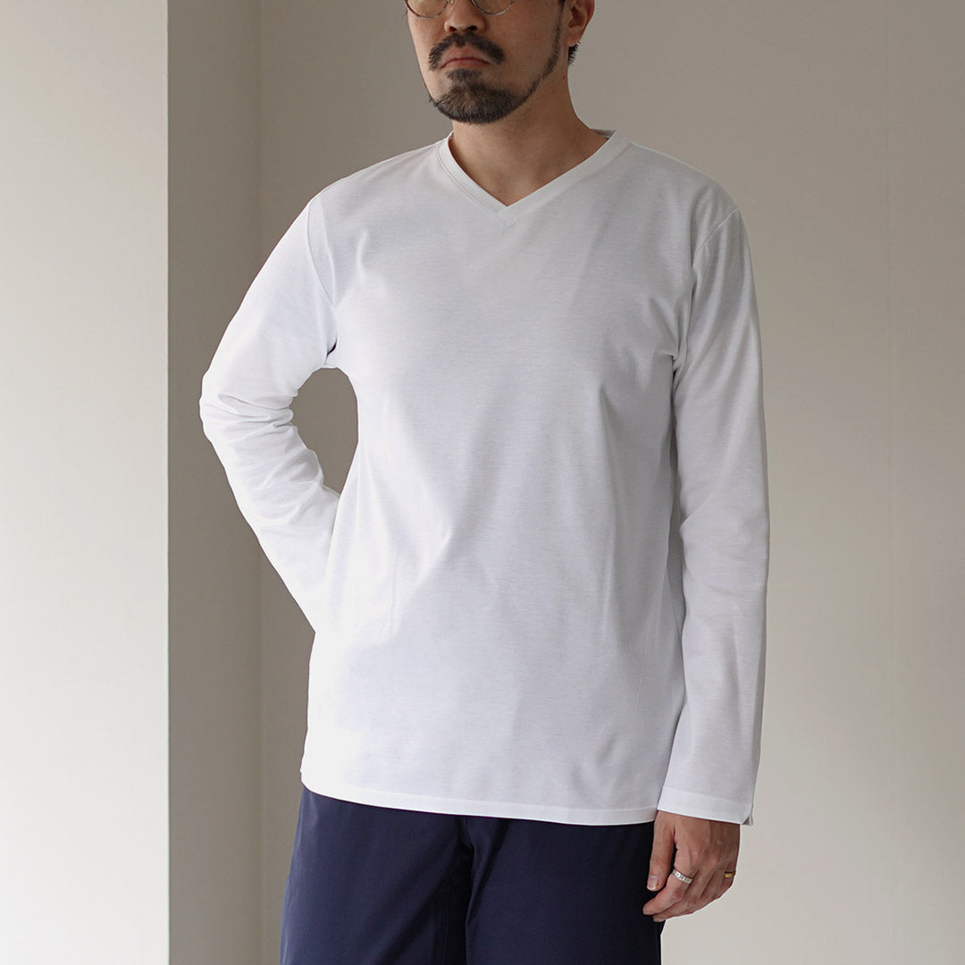 RE MADE IN TOKYO JAPAN / Tokyo Made V-Neck Long Sleeve Dress T-Shirt