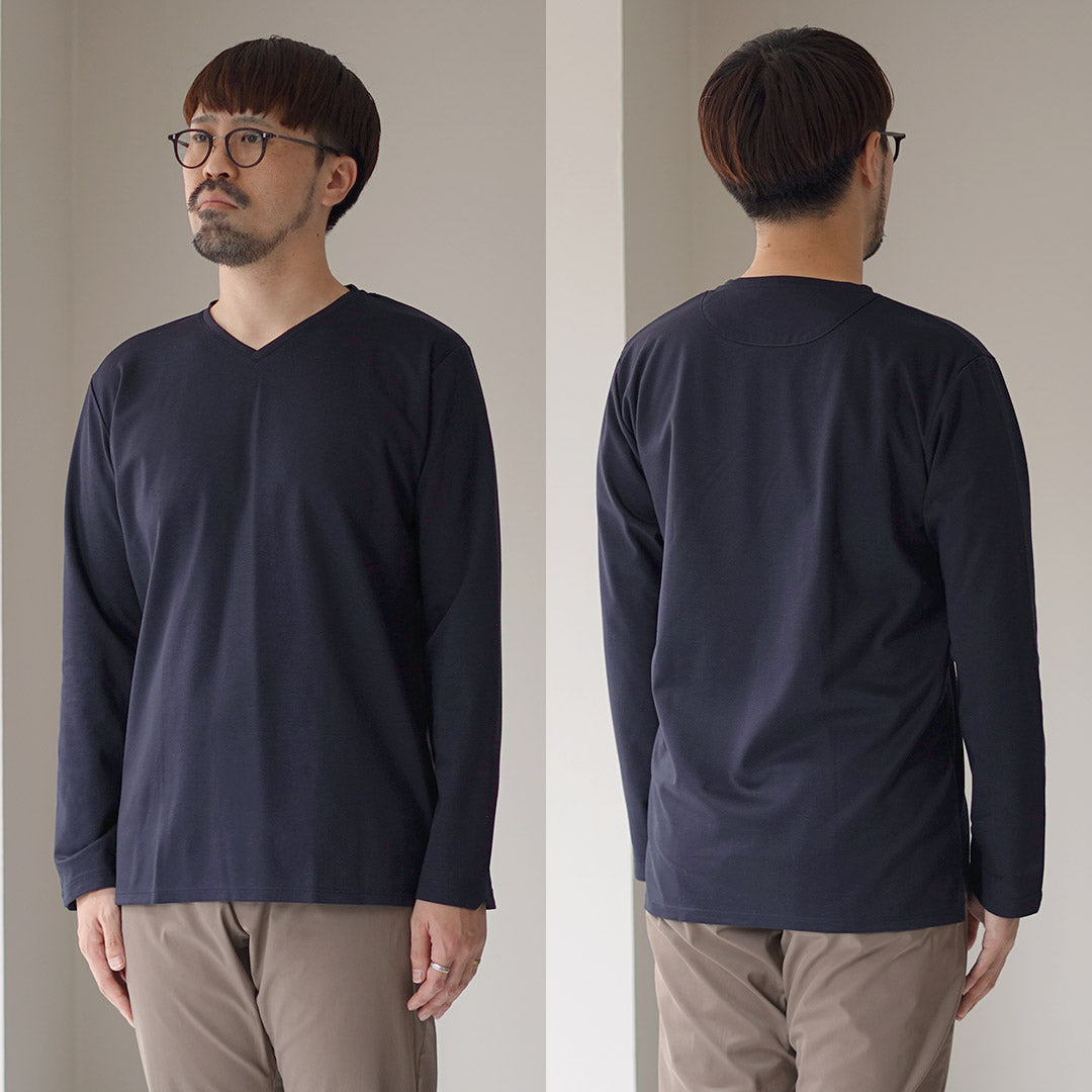 RE MADE IN TOKYO JAPAN / 東京製造 V 領長袖連衣裙 T 卹