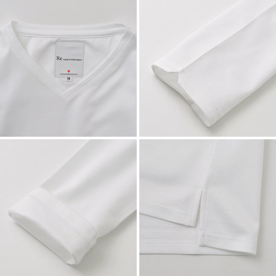 RE MADE IN TOKYO JAPAN / 東京製造 V 領長袖連衣裙 T 卹