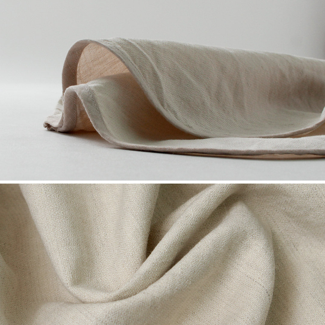 KEMA DESIGNS / Linen Cotton Cloth Henry Neck T-Shirt