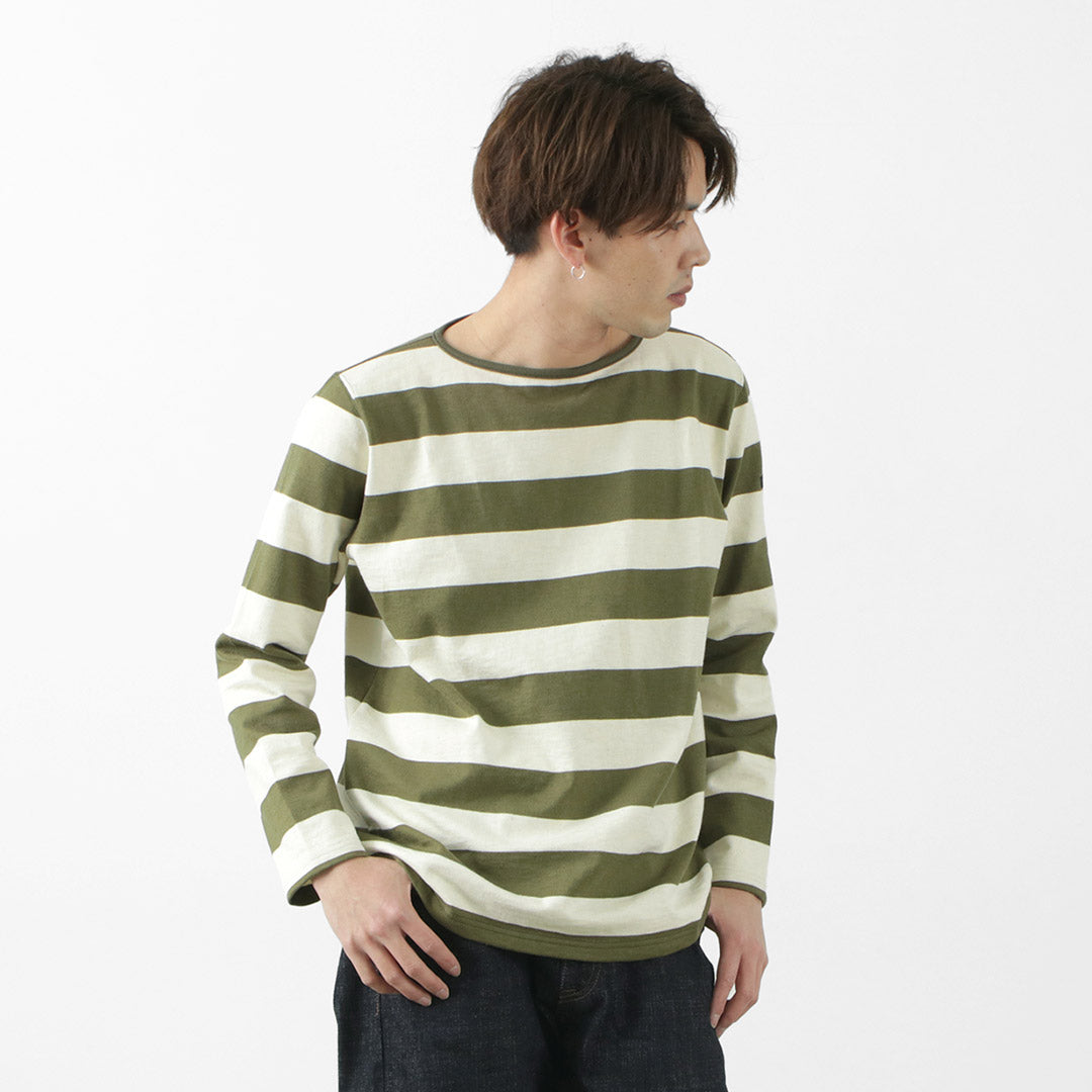 TIEASY / HDCS Camisa vasca rayas anchas cuello barco