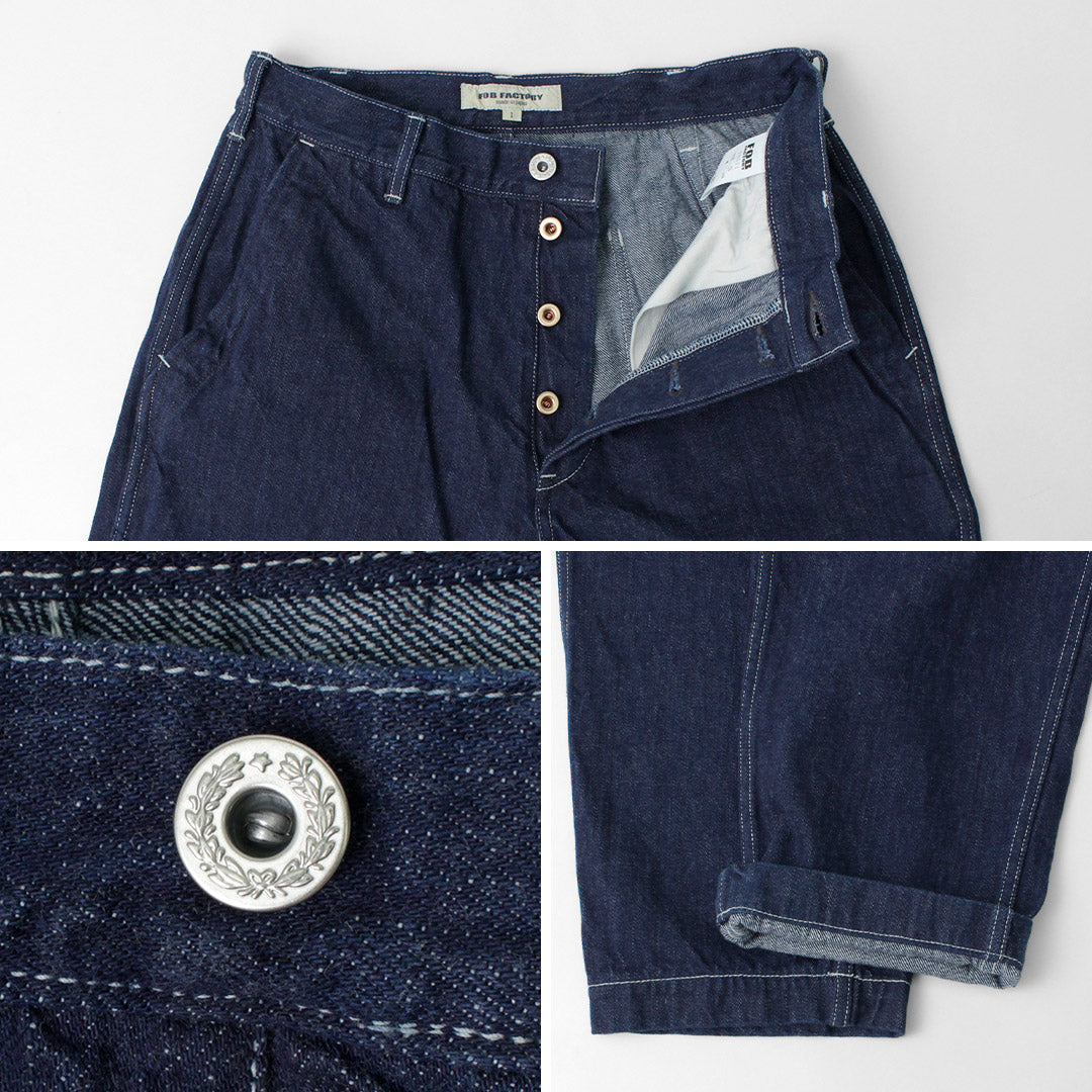 FOB FACTORY / F0511 WW2 Pantalón de mezclilla vaquero Un lavado