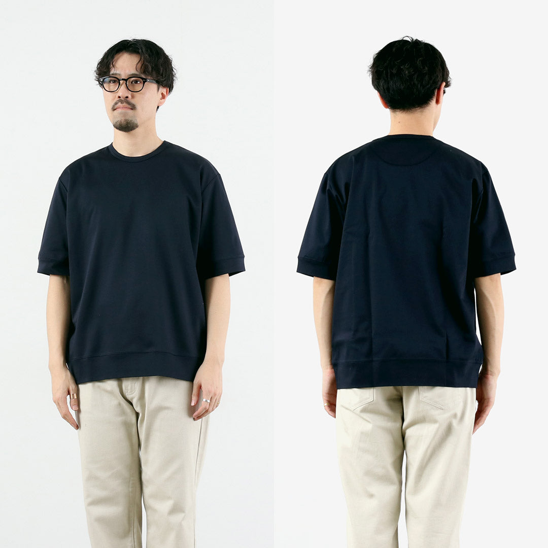 RE MADE IN TOKYO JAPAN / Half-Sleeve Wide-Fit Dress T-Shirt