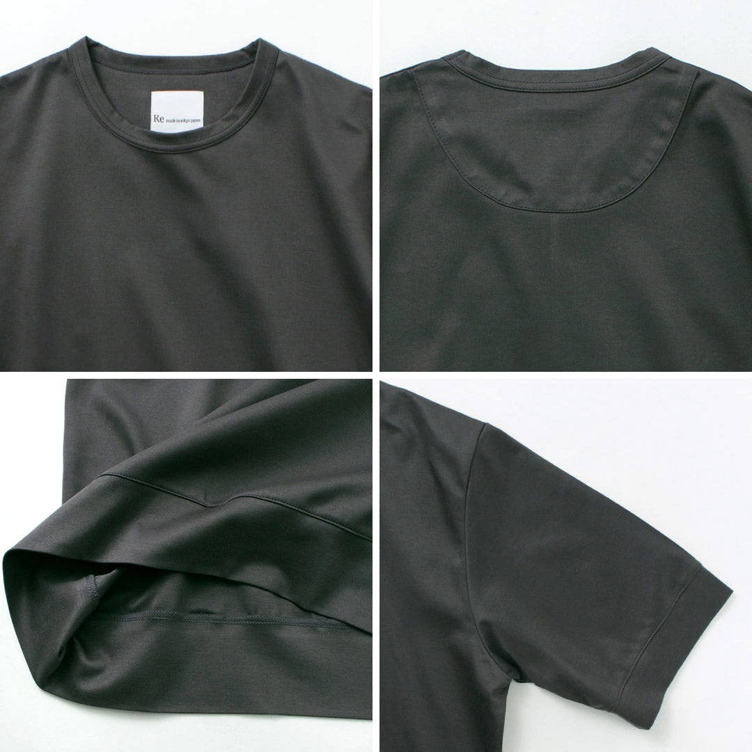 RE MADE IN TOKYO JAPAN / Half-Sleeve Wide-Fit Dress T-Shirt