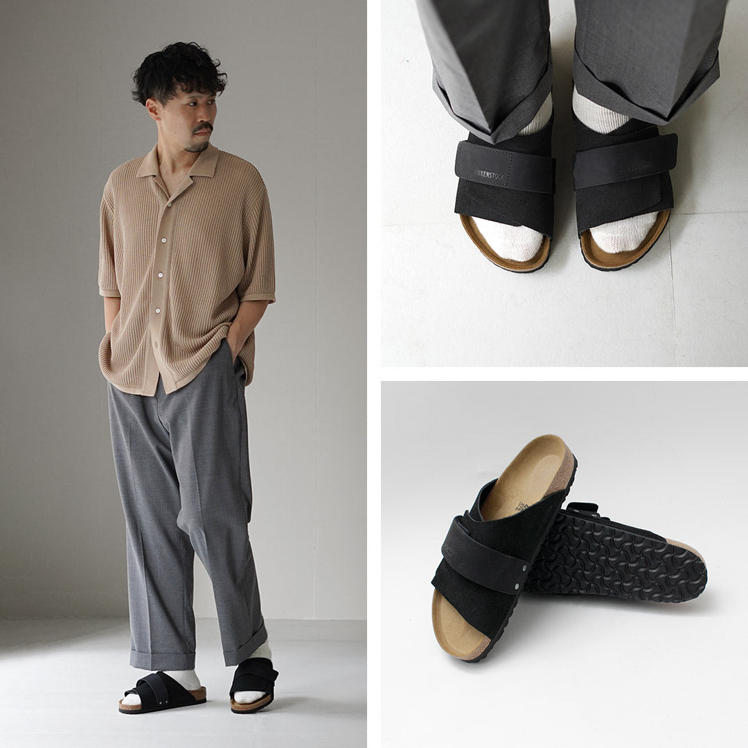 BIRKENSTOCK / Kyoto Sandales en cuir nubuck et daim