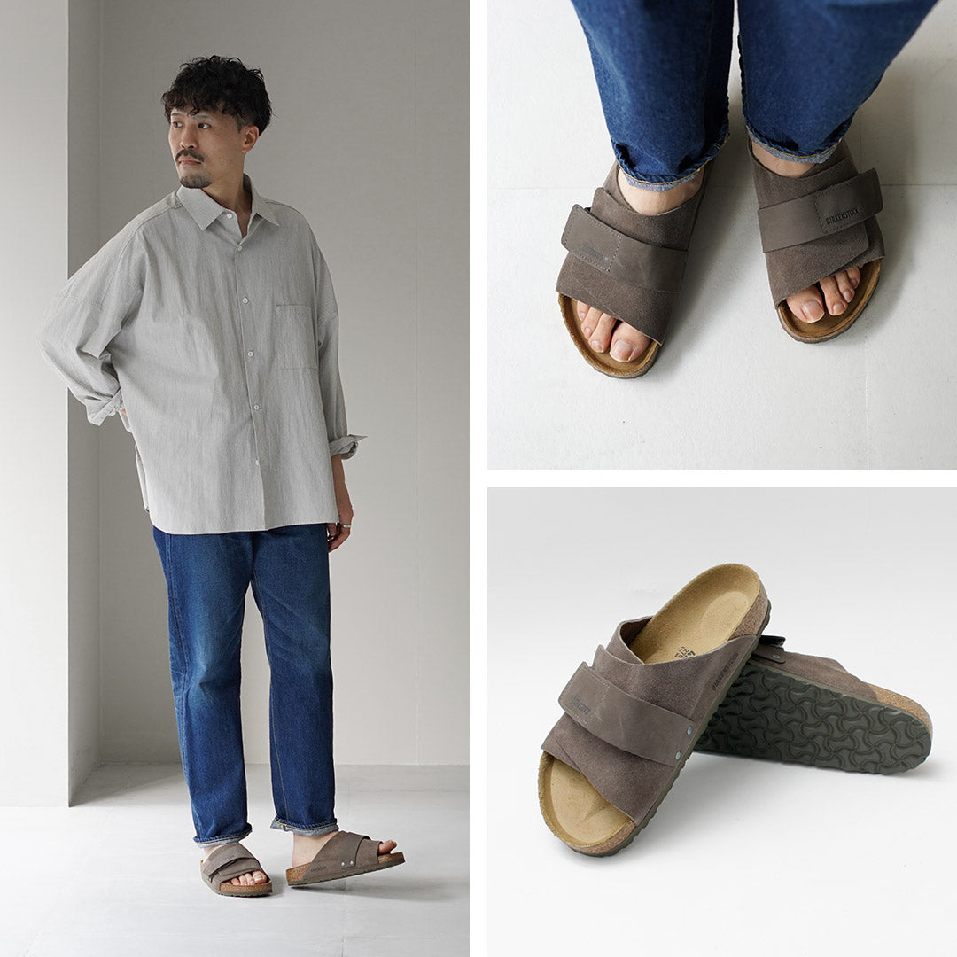 BIRKENSTOCK / Kyoto Sandales en cuir nubuck et daim