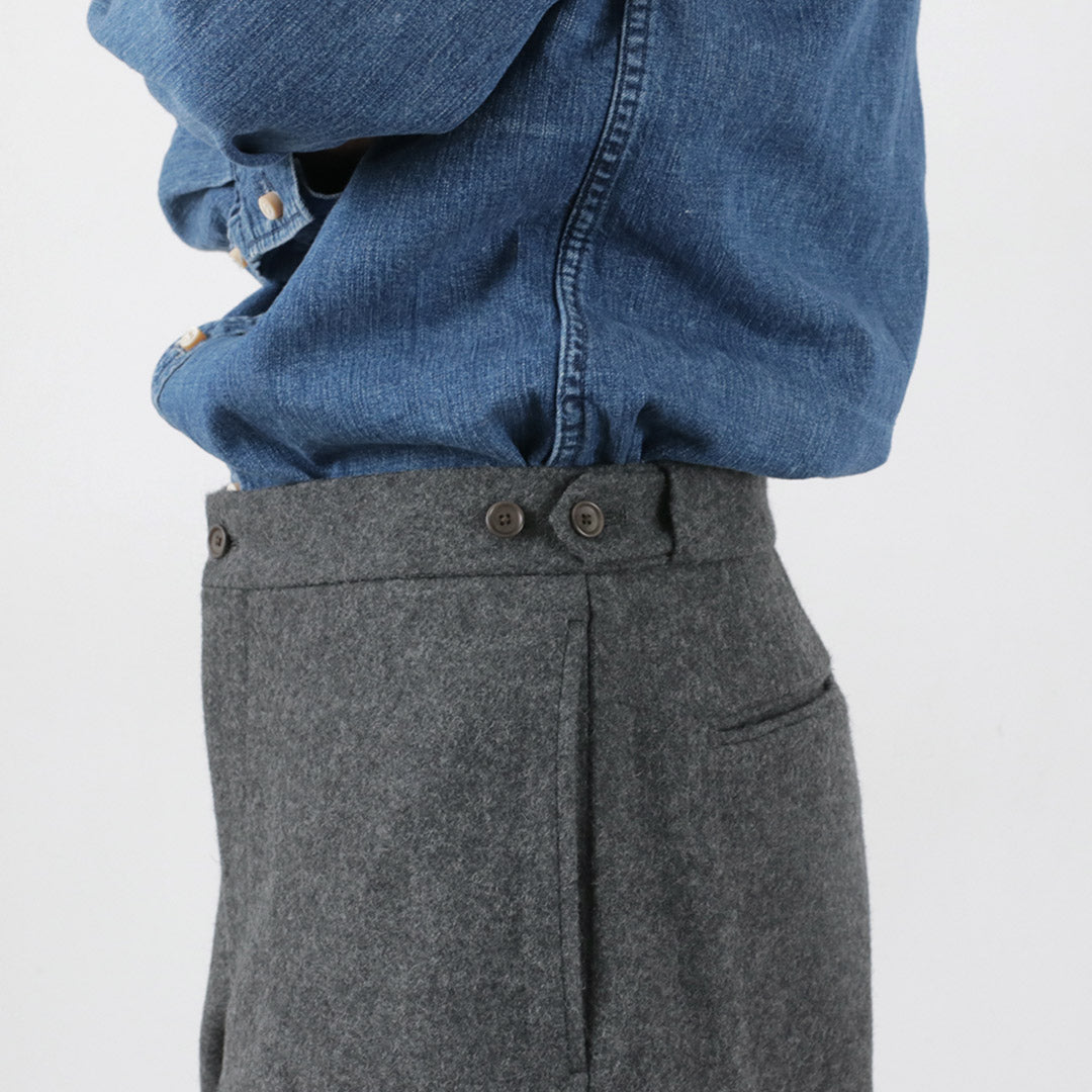 D.C.WHITE / Wool Melton Tapered Trousers