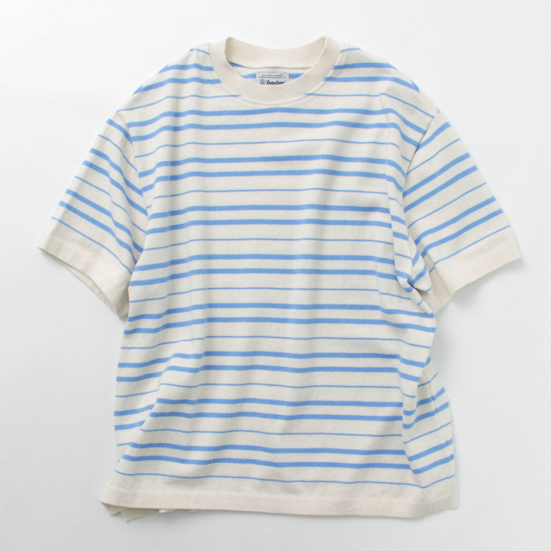 YONETOMI NEW BASIC / Light Wave Cotton Knitted Pullover T-shirt