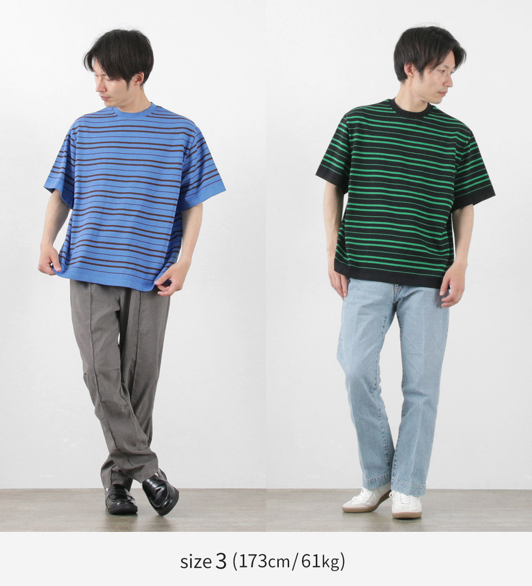 YONETOMI NEW BASIC / Light Wave Cotton Knitted Pullover T-shirt