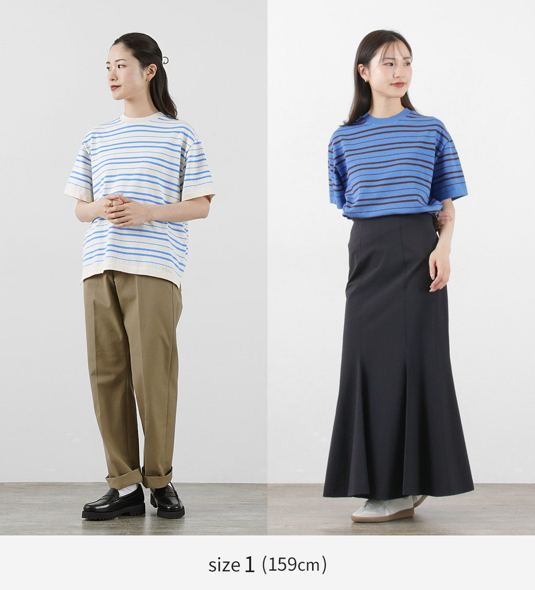YONETOMI NEW BASIC / Light Wave Cotton Knitted Pullover T-shirt
