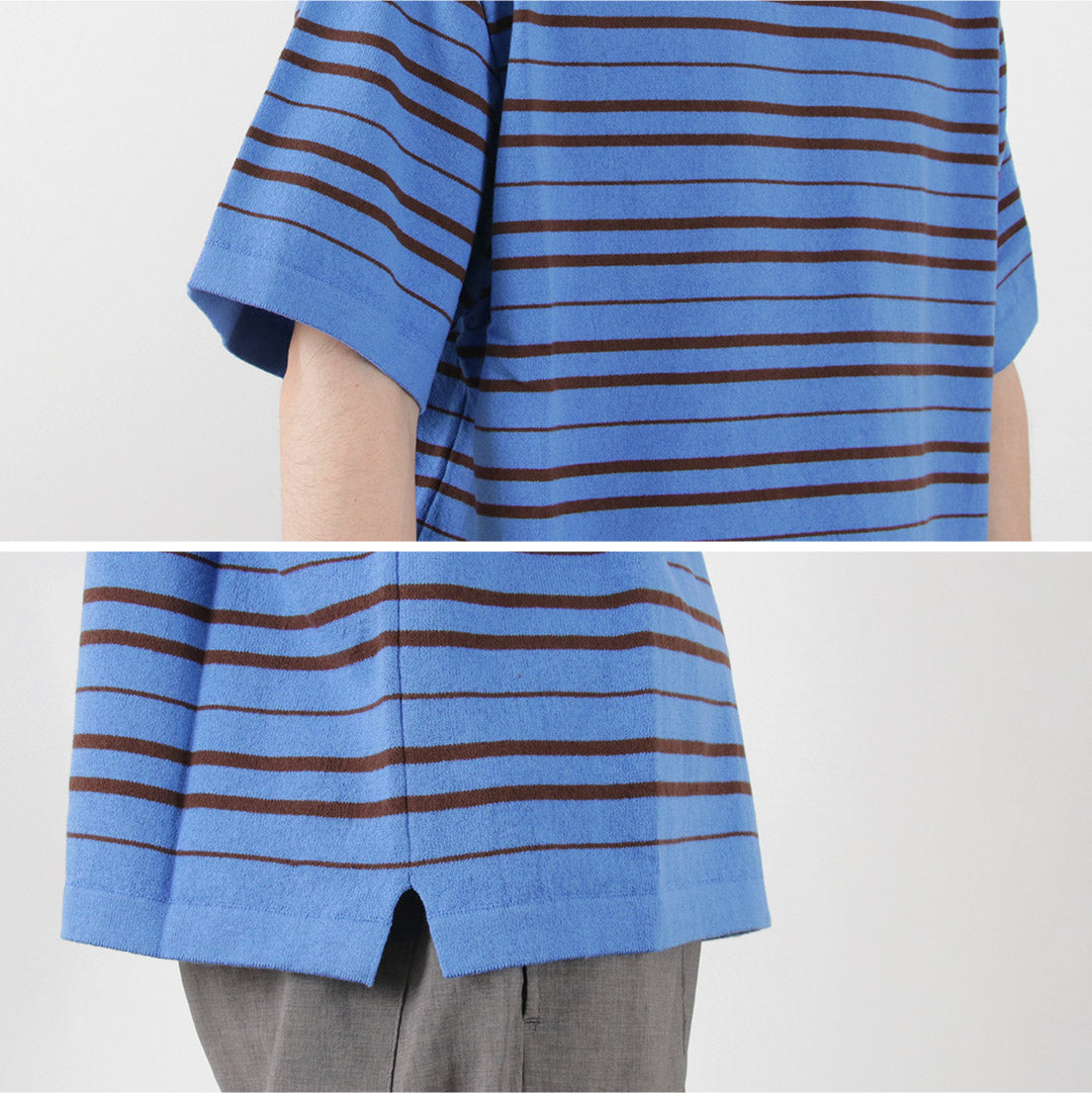 YONETOMI NEW BASIC / Light Wave Cotton Knitted Pullover T-shirt