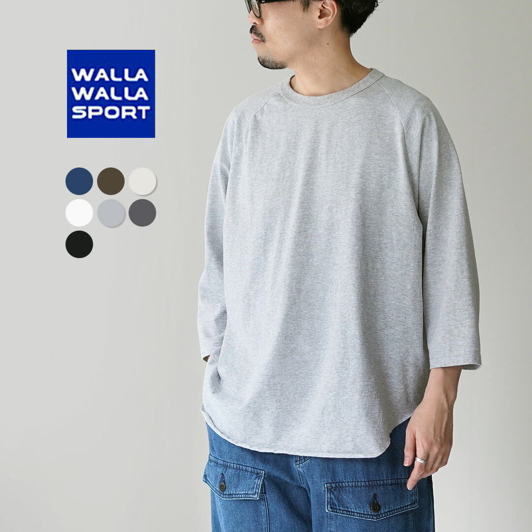 WALLA WALLA SPORT / 3/4 袖纯色棒球 T 恤