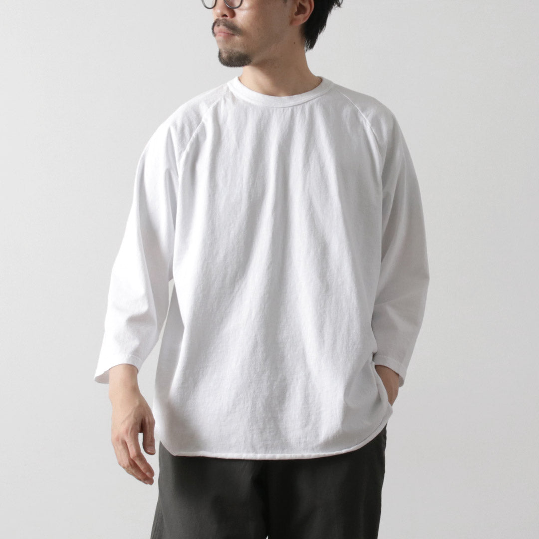 WALLA WALLA SPORT / Three-quarter Sleeve Solid Baseball T-Shirt