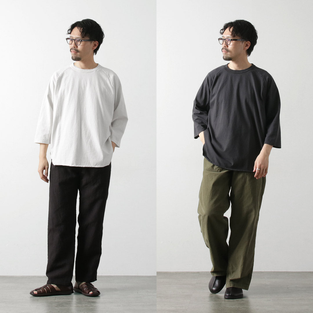 WALLA WALLA SPORT / 3/4 袖纯色棒球 T 恤