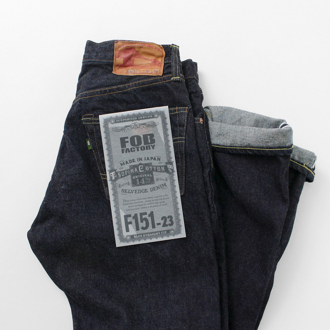 FOB 工厂 / F151-23 五袋镶边牛仔裤
