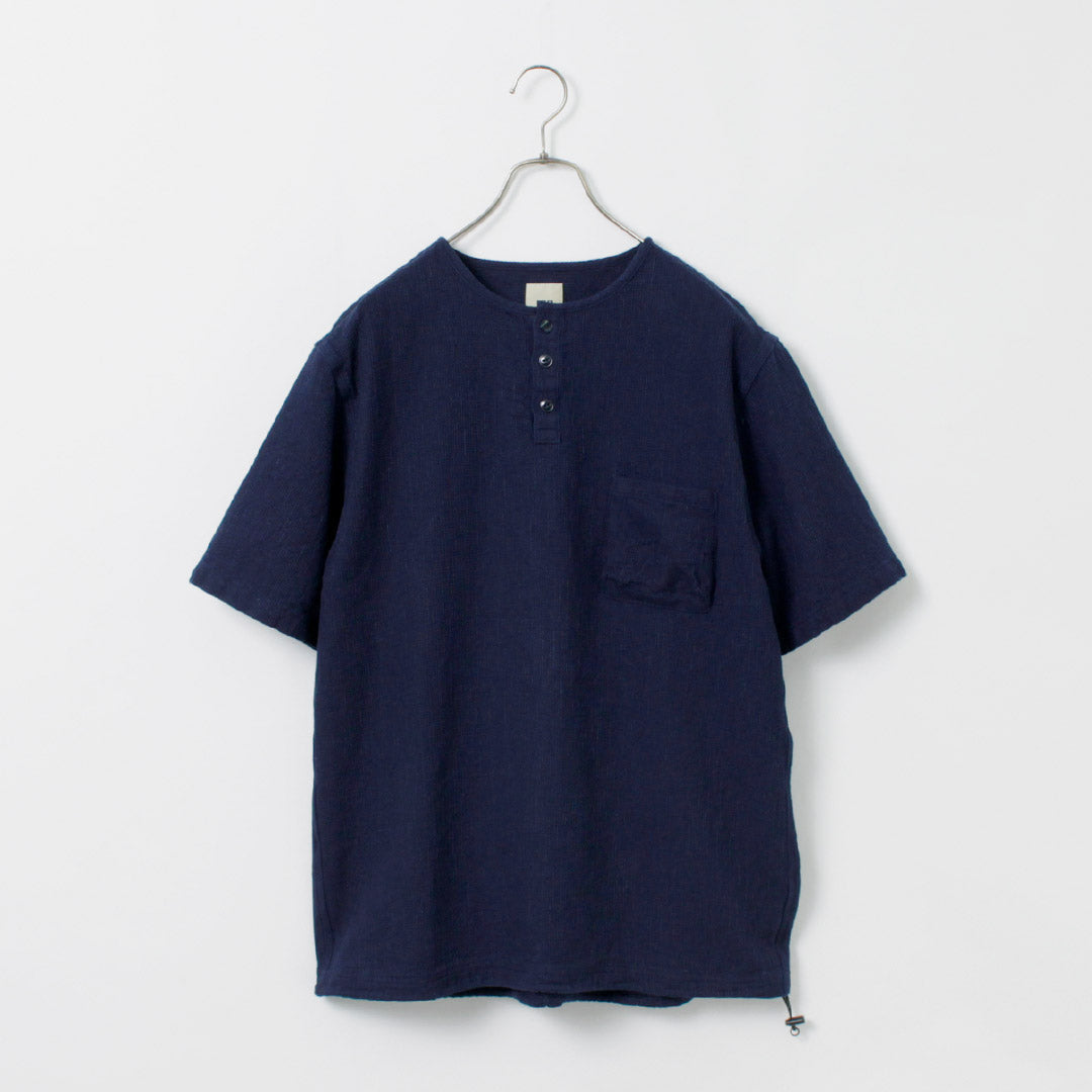 FOB FACTORY / F3493 靛藍華夫格 T 卹