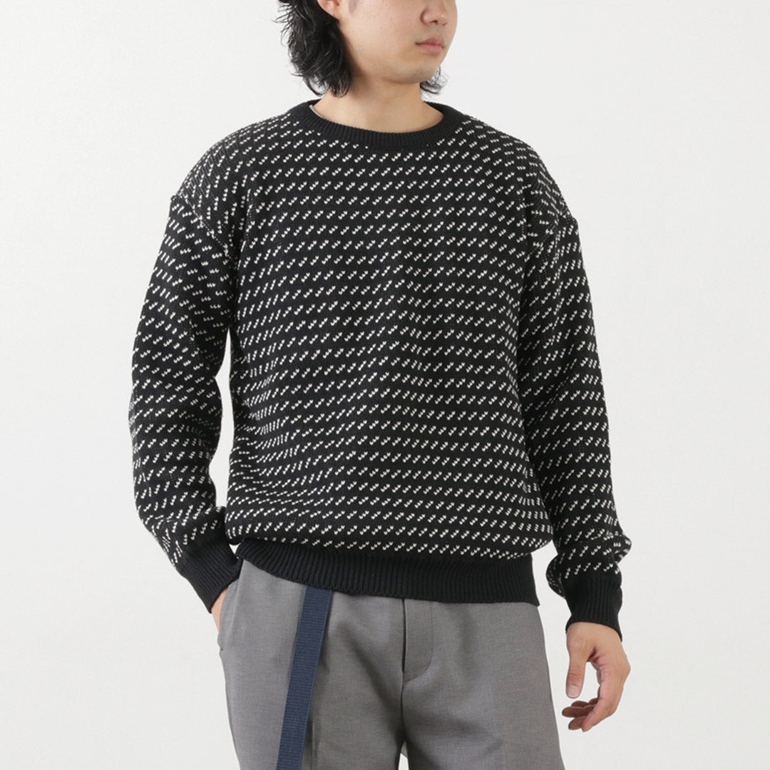 BINGHAMTON KNITTING COMPANY / Suéter con cuello redondo Birds Eye
