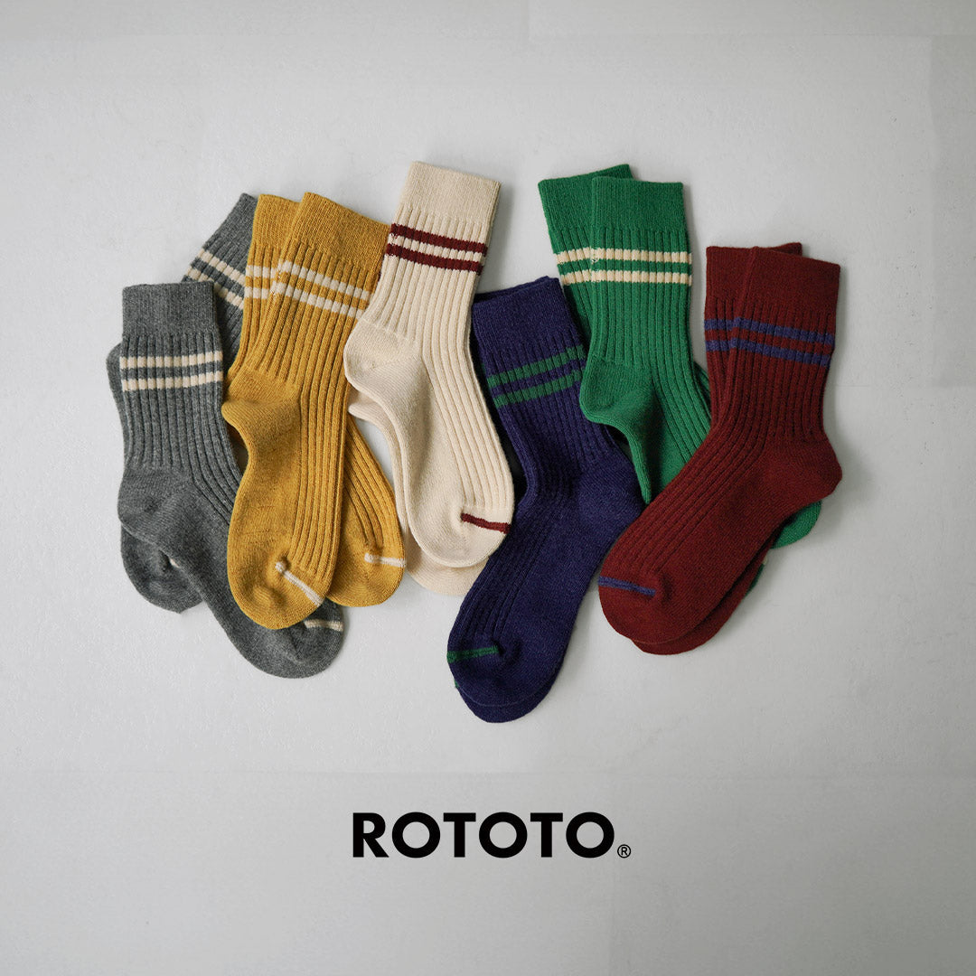ROTOTO / Merino Lambswool Striped Socks