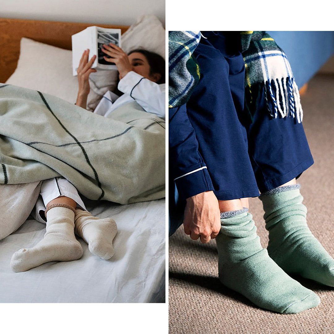 ROTOTO / Double Face Cozy Sleeping Socks Extra Fine Merino