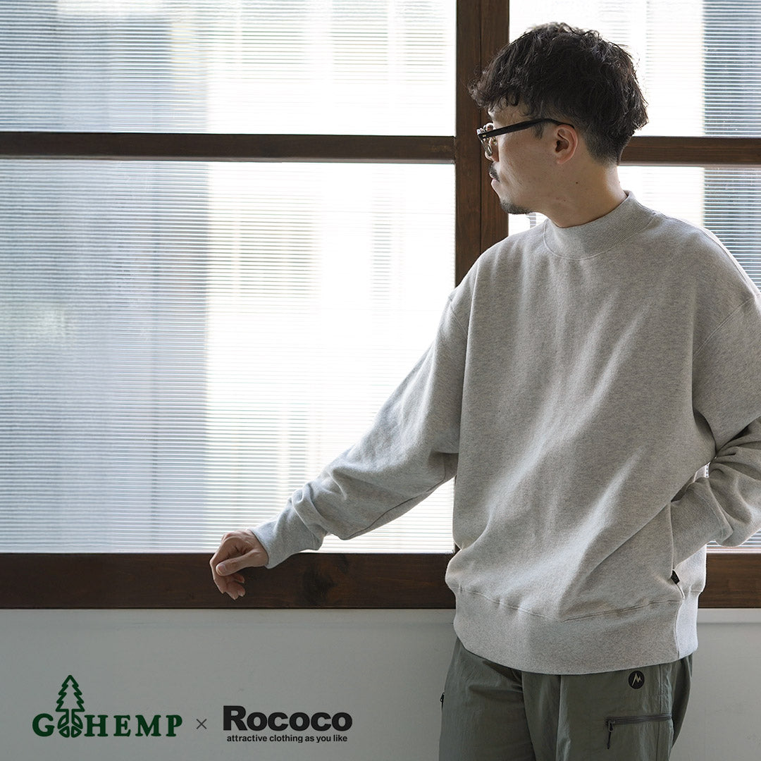 GOHEMP / 모크 넥 스웨트셔츠