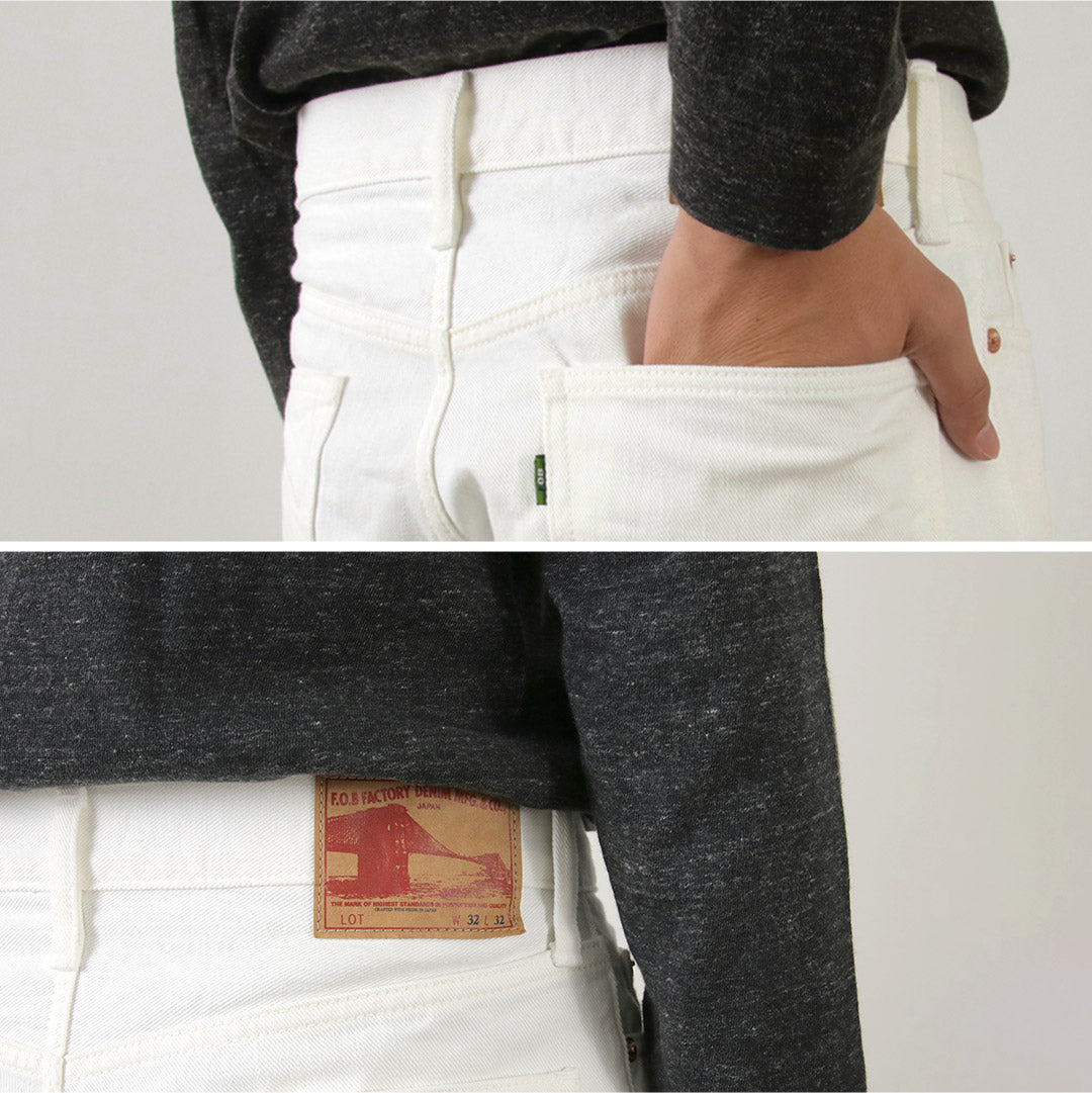 FOB FACTORY / F1153 60 Pantalon en denim blanc sergé