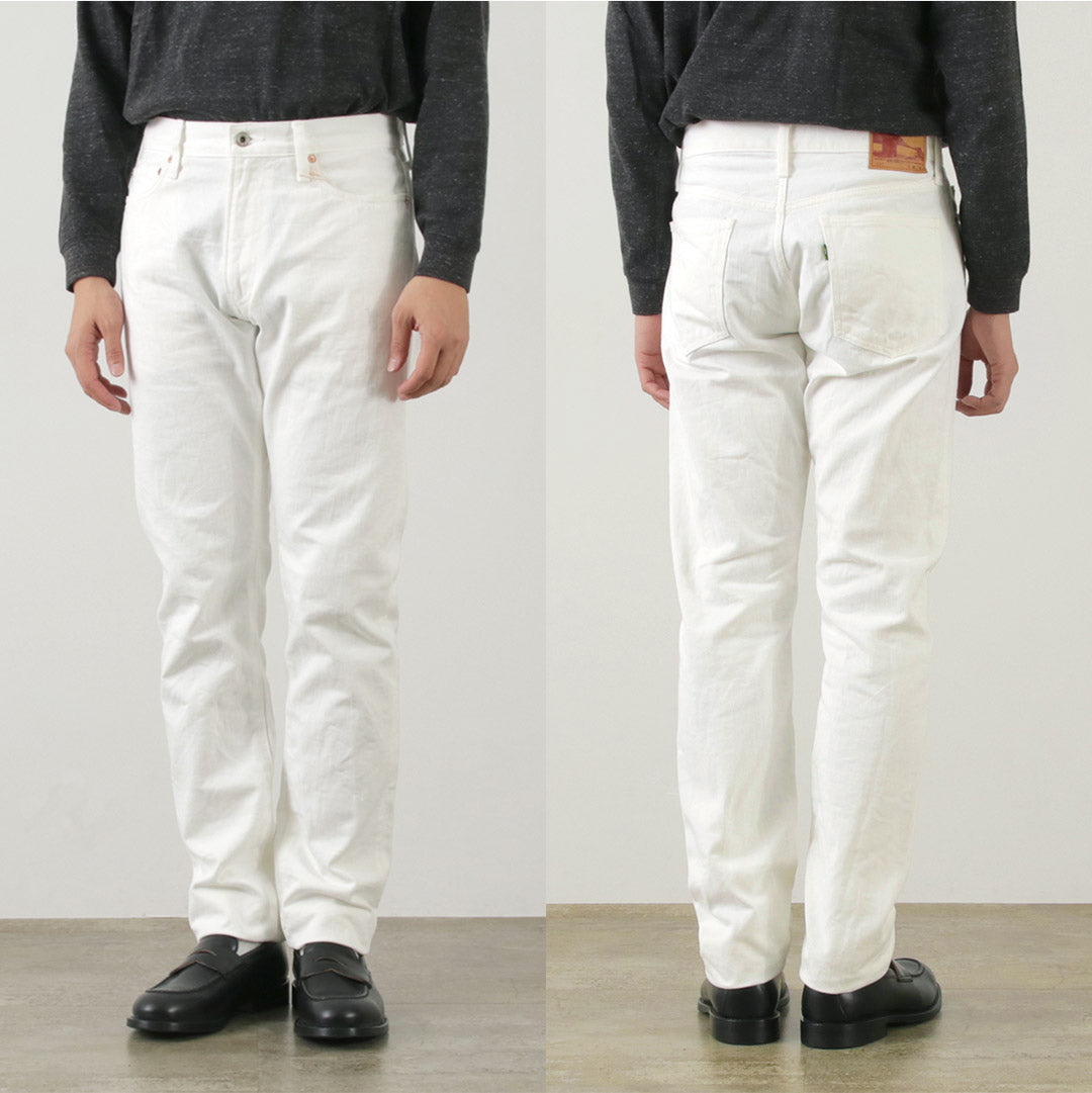 FOB FACTORY / F1153 60 Pantalon en denim blanc sergé