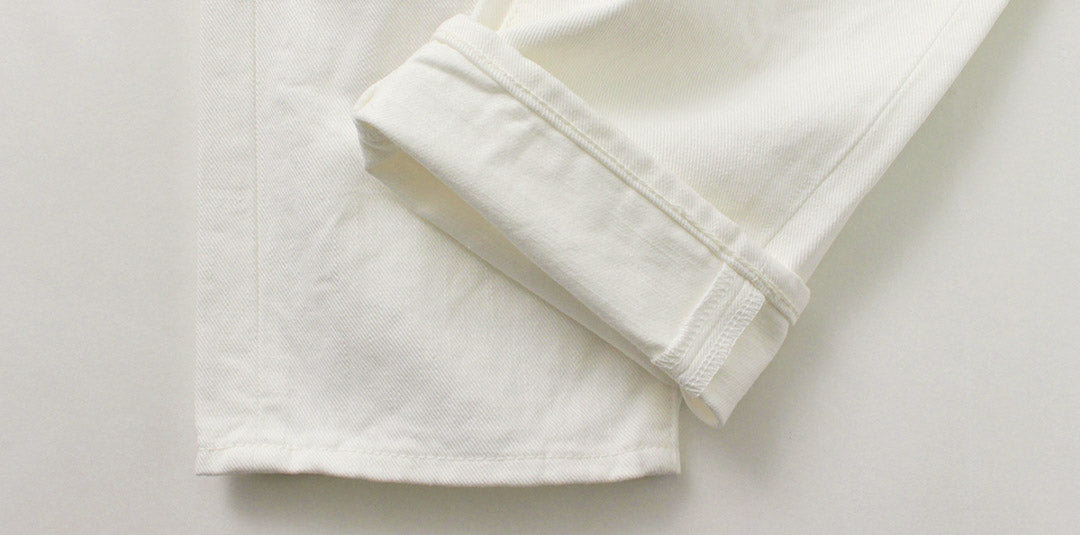 FOB FACTORY / F1153 60 Pantalon en denim blanc sergé