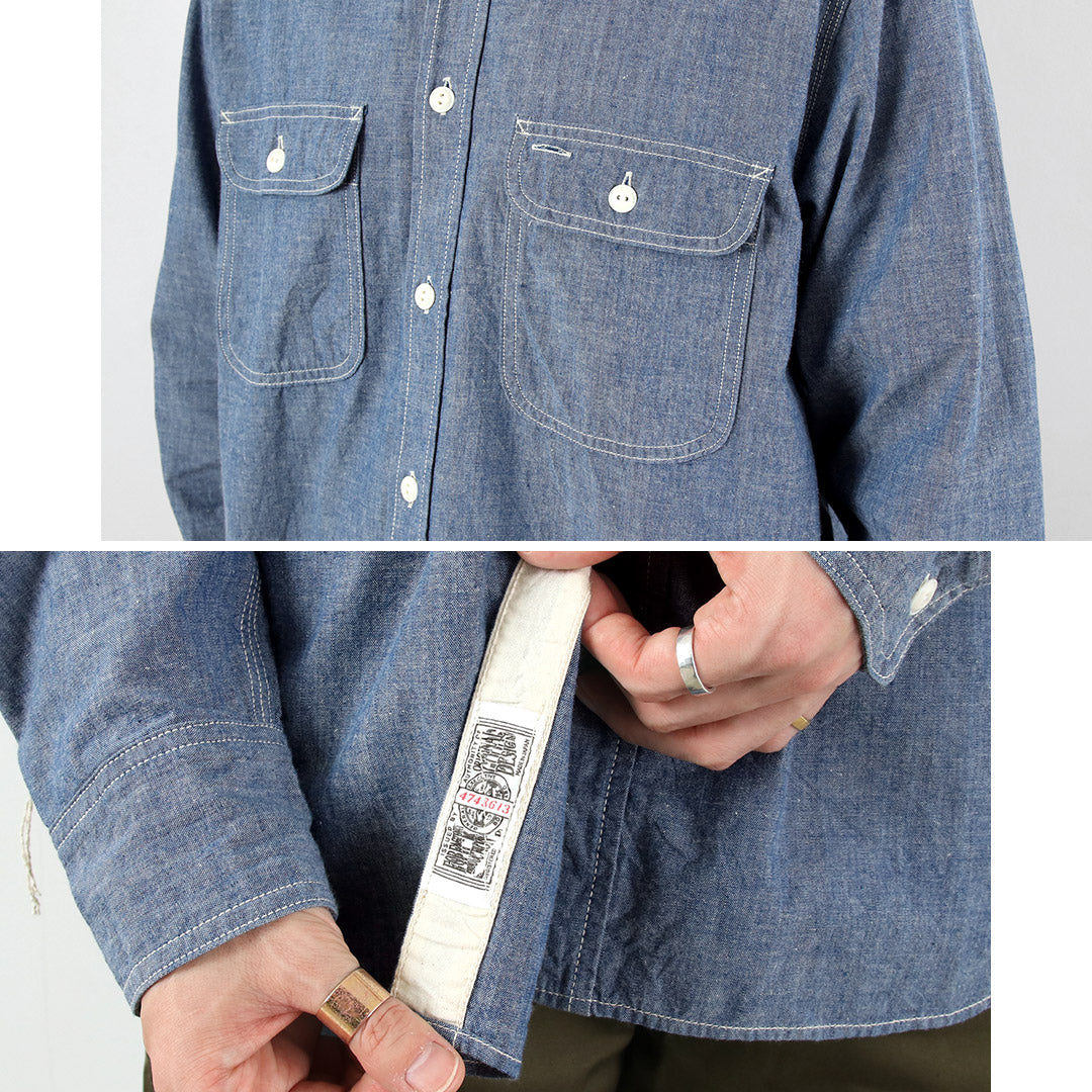 FOB FACTORY / F3494 Chambray Work Shirt