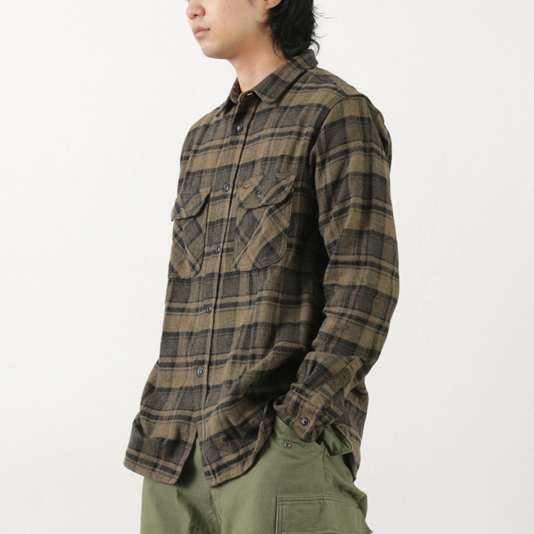 FOB FACTORY / F3497 Camisa de trabajo de franela a cuadros