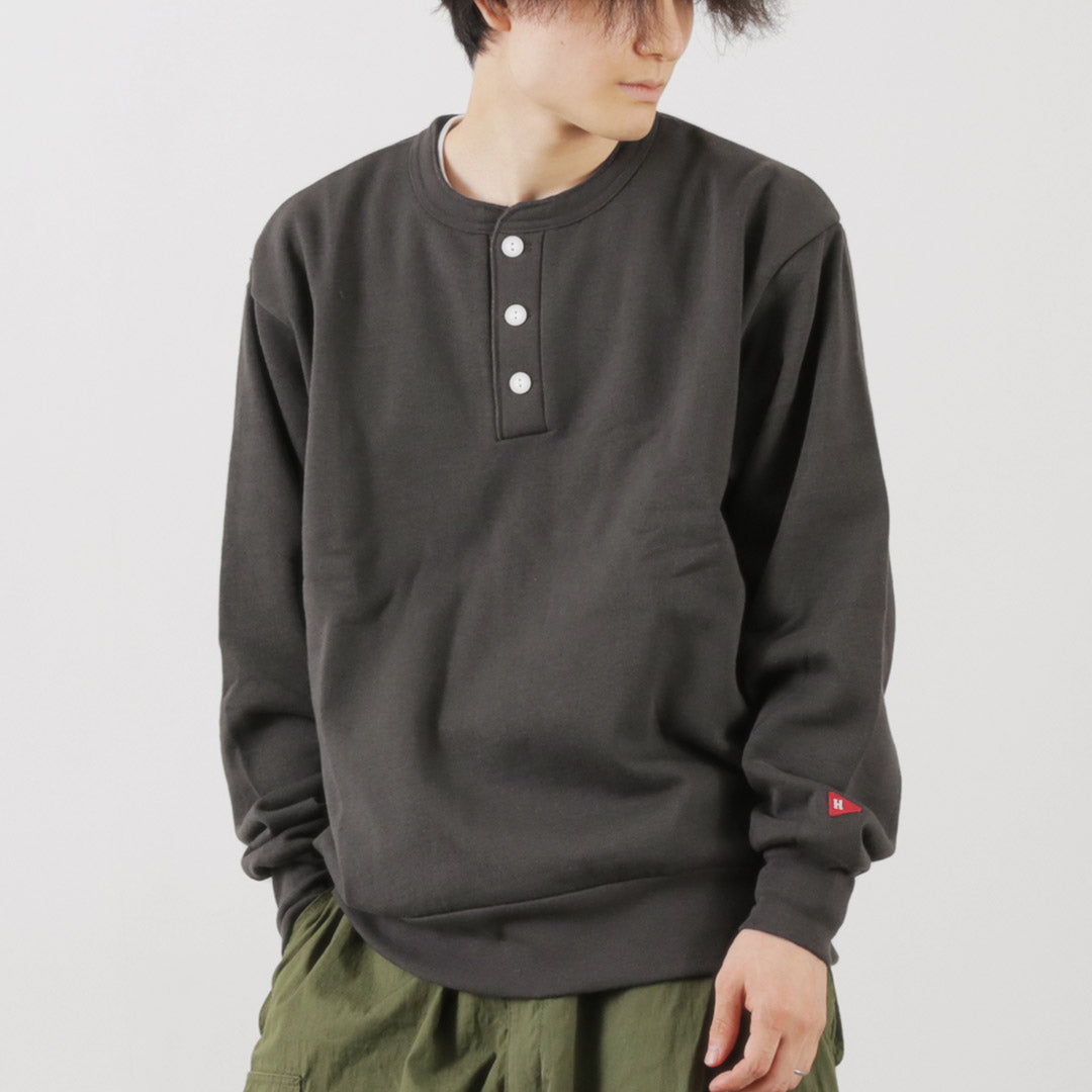 HEALTHKNIT / Henry Neck Long Sleeve Classic Sweatshirt