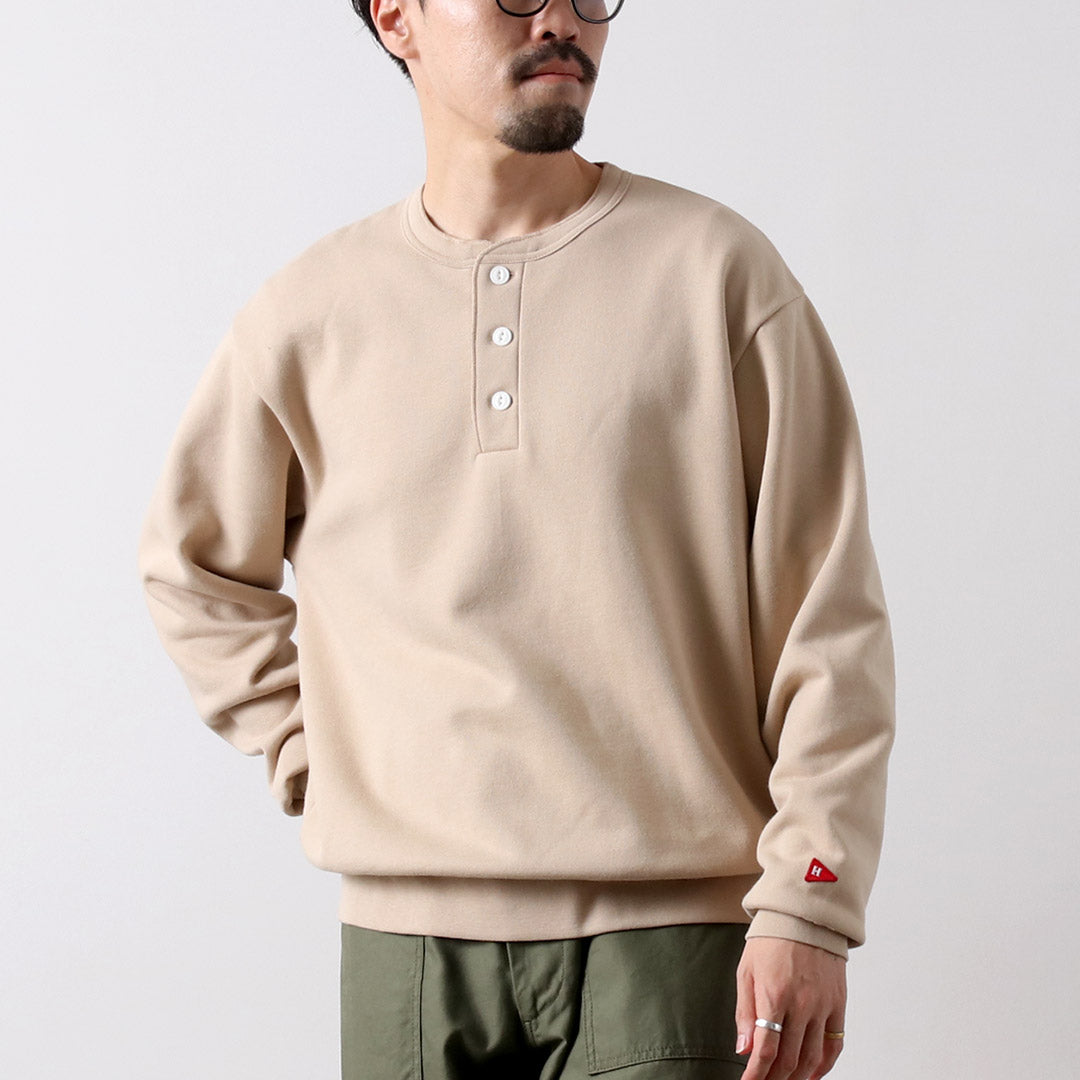 HEALTHKNIT / Henry Neck Long Sleeve Classic Sweatshirt