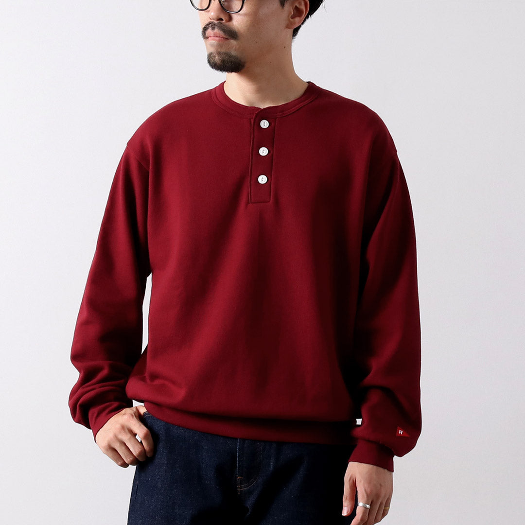 HEALTHKNIT / Henry Neck Long Sleeve Classic Sweatshirt
